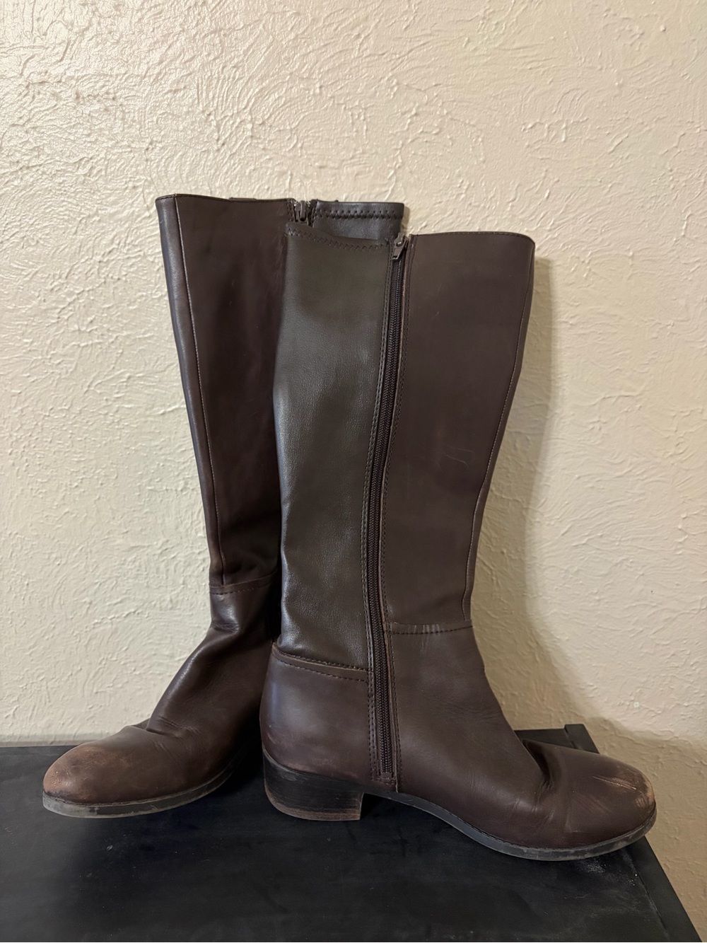 Guess Women's Over-the-Knee Leather Boots in Dark Brown